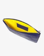 Crocodile Embossed Pouch | Navy - Image 3