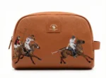⁦Santa Barbara Polo & Racquet Club Leather Embroidered Toiletry Bag (Limited Edition)⁩ - الصورة ⁦3⁩