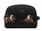 ⁦Santa Barbara Polo & Racquet Club Leather Embroidered Toiletry Bag (Limited Edition)⁩ - الصورة ⁦2⁩