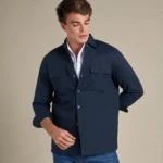 Linen Resort Overshirt | Navy