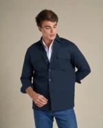 Linen Resort Overshirt | Navy
