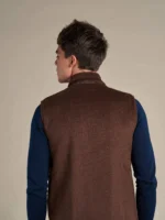 Reversible Wool Gilet | Brown - Image 5