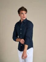⁦Portofino Linen Shirt | Navy⁩ - الصورة ⁦5⁩
