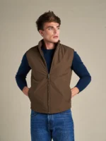 Reversible Wool Gilet | Brown - Image 6