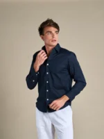 ⁦Portofino Linen Shirt | Navy⁩ - الصورة ⁦4⁩