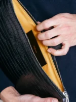 Crocodile Embossed Pouch | Black - Image 3