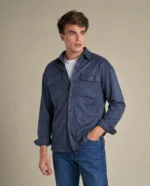 Faux Suede Overshirt | Navy - Image 2