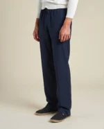 Straight Leg Linen trousers | Navy - Image 3