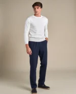 Straight Leg Linen trousers | Navy - Image 2