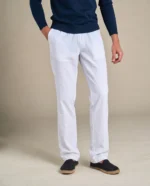 Straight Leg Linen trousers | White