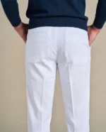 Straight Leg Linen trousers | White - Image 2