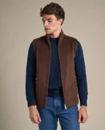 Reversible Wool Gilet | Brown