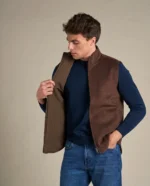 Reversible Wool Gilet | Brown - Image 4