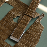 Green crocodile leather whoop strap