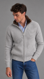 ⁦zip-up sweater⁩ - الصورة ⁦4⁩