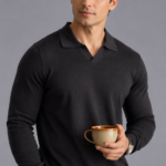 Long-Sleeve Knit Polo