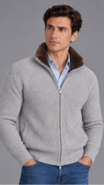 zip-up sweater